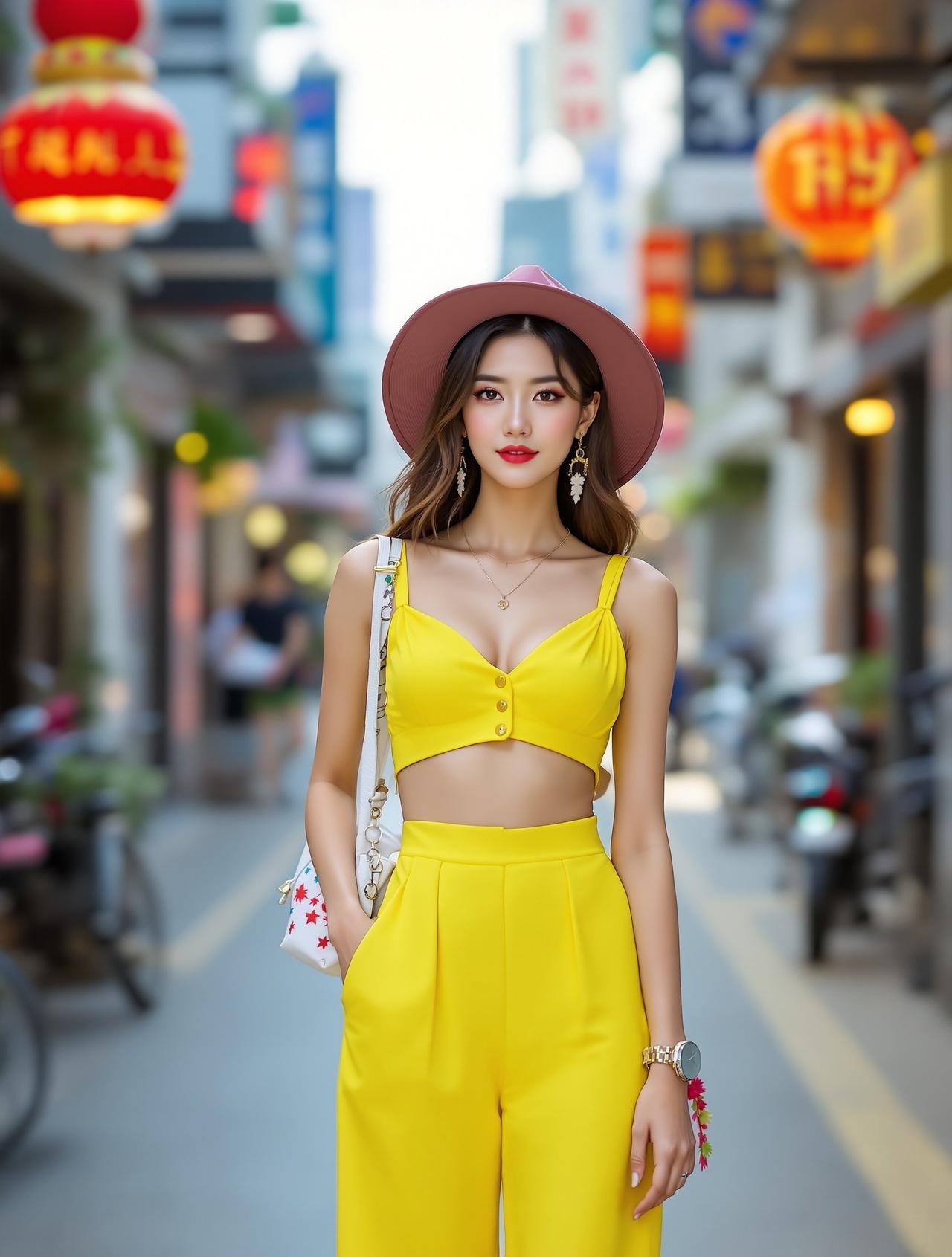 某网红最新穿搭，引领今夏潮流风向